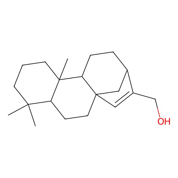2D Structure of [(1R,4R,9R,10S,13S)-5,5,9-trimethyl-14-tetracyclo[11.2.1.01,10.04,9]hexadec-14-enyl]methanol
