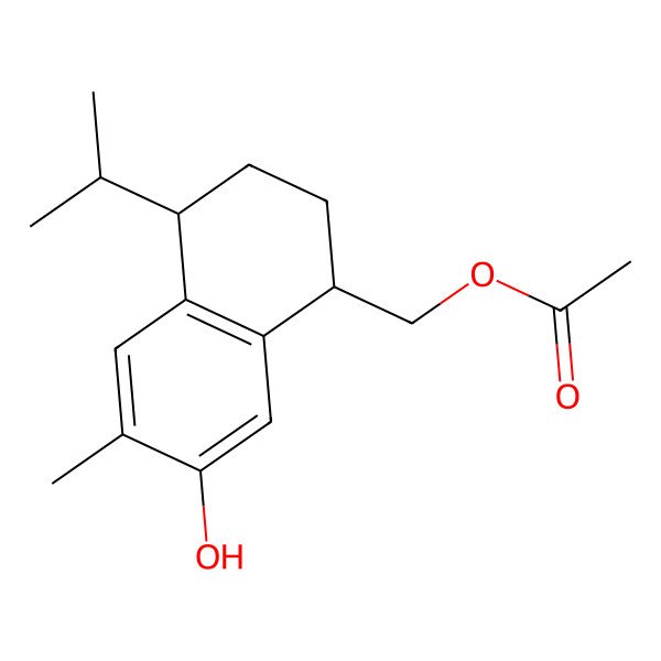 2D Structure of [(1R,4S)-7-hydroxy-6-methyl-4-propan-2-yl-1,2,3,4-tetrahydronaphthalen-1-yl]methyl acetate