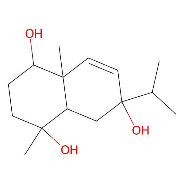 2D Structure of (1R,4S,4aR,6S,8aR)-4,8a-dimethyl-6-propan-2-yl-2,3,4a,5-tetrahydro-1H-naphthalene-1,4,6-triol