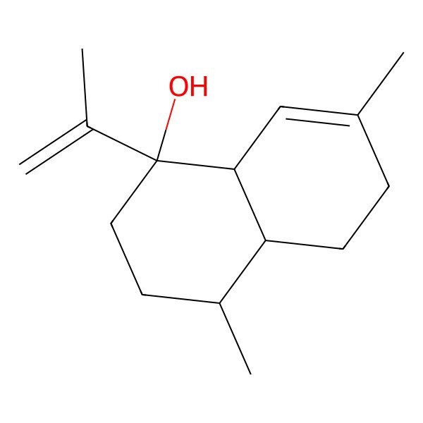 2D Structure of (1R,4S,4aR,8aS)-4,7-dimethyl-1-prop-1-en-2-yl-3,4,4a,5,6,8a-hexahydro-2H-naphthalen-1-ol 2D Structure of (1R,4S,4aR,8aS)-4,7-dimethyl-1-prop-1-en-2-yl-3,4,4a,5,6,8a-hexahydro-2H-naphthalen-1-ol
