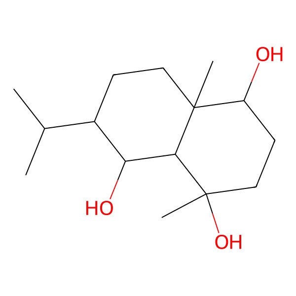 2D Structure of (1R,4S,4aS,5R,6S,8aR)-4,8a-dimethyl-6-propan-2-yl-1,2,3,4a,5,6,7,8-octahydronaphthalene-1,4,5-triol