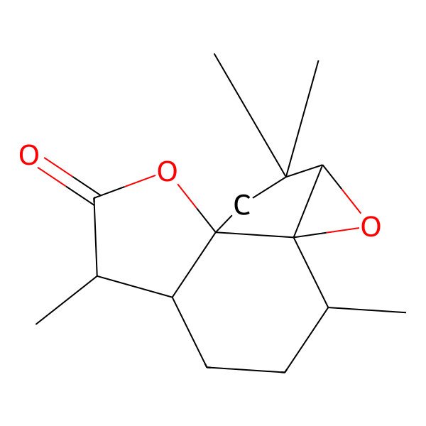 2D Structure of (1R,4S,5S,8S,9R,11R)-4,8,12,12-tetramethyl-2,10-dioxatetracyclo[7.4.0.01,5.09,11]tridecan-3-one