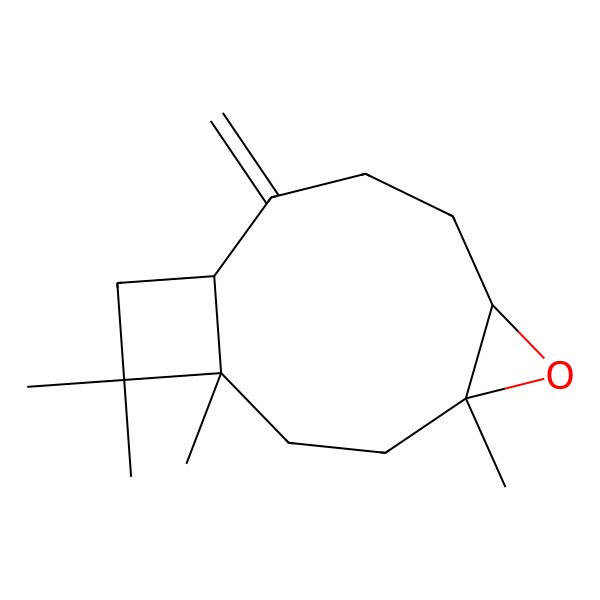2D Structure of (1R,4S,6R,10R)-1,4,12,12-tetramethyl-9-methylidene-5-oxatricyclo[8.2.0.04,6]dodecane