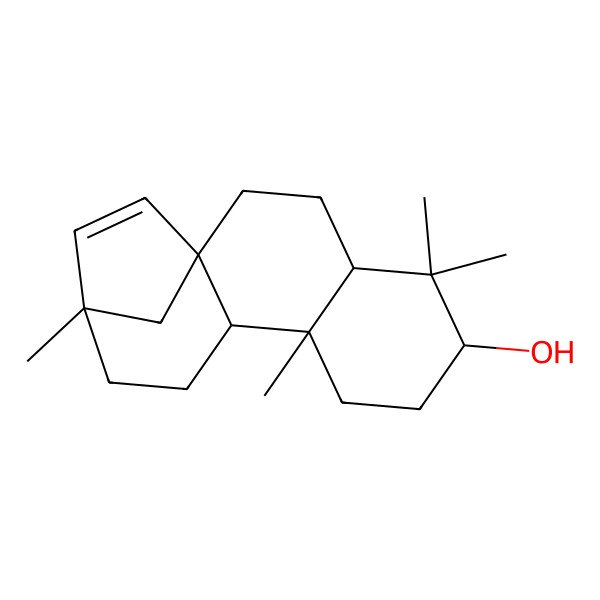 2D Structure of (1R,4S,6R,9S,10S,13S)-5,5,9,13-tetramethyltetracyclo[11.2.1.01,10.04,9]hexadec-14-en-6-ol