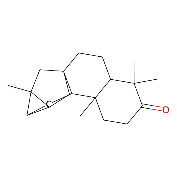 2D Structure of (1R,4S,9S,10R,12S,13S,14R)-5,5,9,13-tetramethylpentacyclo[11.2.1.01,10.04,9.012,14]hexadecan-6-one
