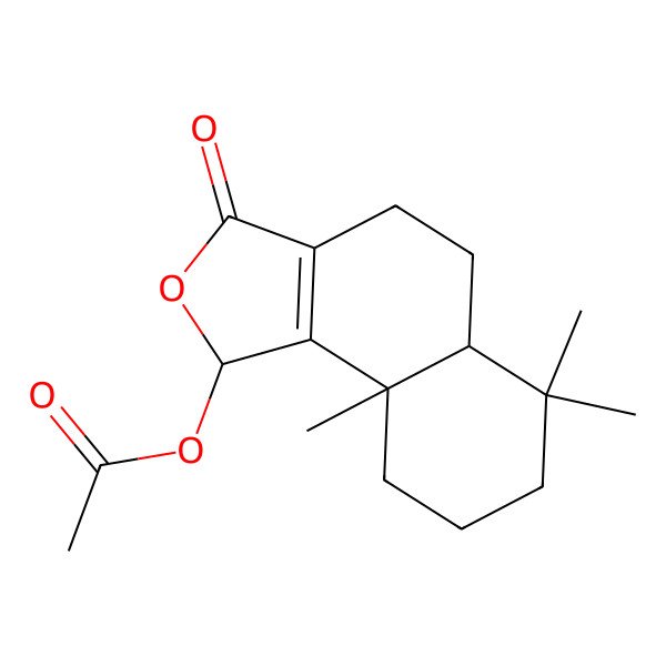 2D Structure of [(1R,5aS,9aS)-6,6,9a-trimethyl-3-oxo-4,5,5a,7,8,9-hexahydro-1H-benzo[g][2]benzofuran-1-yl] acetate