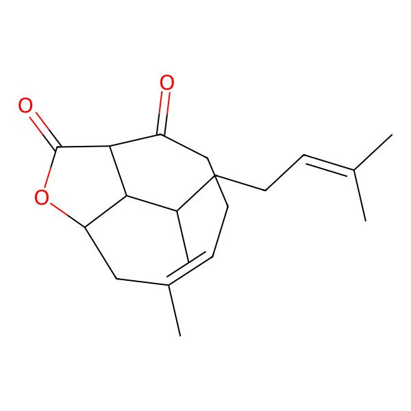 2D Structure of (1R,5E,8R,11S)-6-methyl-11-[(2S)-6-methylhept-5-en-2-yl]-9-oxabicyclo[6.2.1]undec-5-ene-2,10-dione