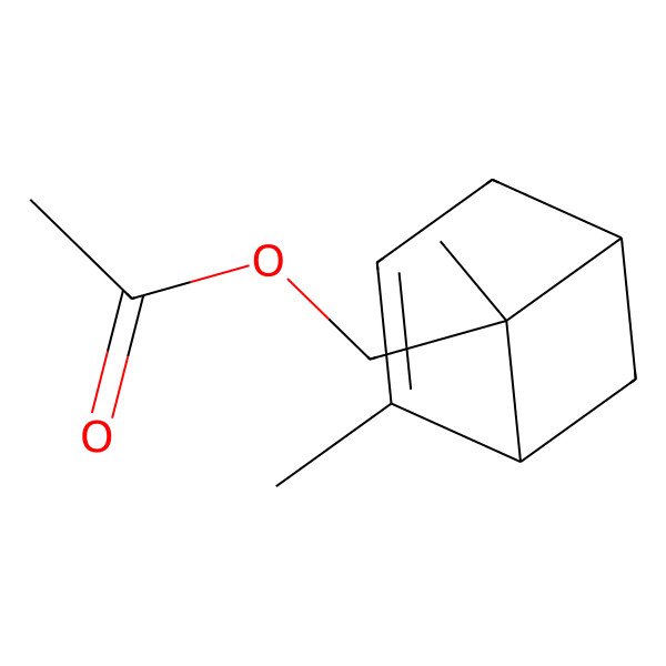 2D Structure of [(1R,5R,6R)-2,6-dimethyl-6-bicyclo[3.1.1]hept-2-enyl]methyl acetate