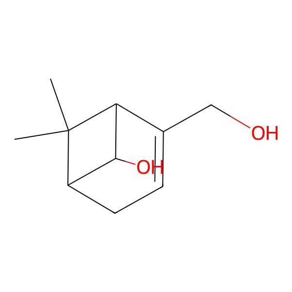 2D Structure of (1R,5R,6S)-2-(hydroxymethyl)-7,7-dimethylbicyclo[3.1.1]hept-2-en-6-ol