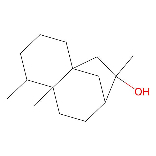 2D Structure of (1R,5R,6S,9S,10S)-5,6,10-trimethyltricyclo[7.2.1.01,6]dodecan-10-ol