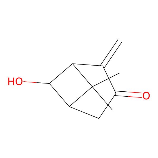 2D Structure of (1R,5R,7R)-7-hydroxy-6,6-dimethyl-2-methylidenebicyclo[3.1.1]heptan-3-one
