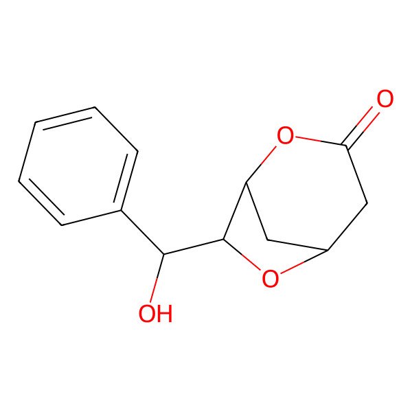 2D Structure of (1R,5R,7R)-7-[(R)-hydroxy(phenyl)methyl]-2,6-dioxabicyclo[3.2.1]octan-3-one