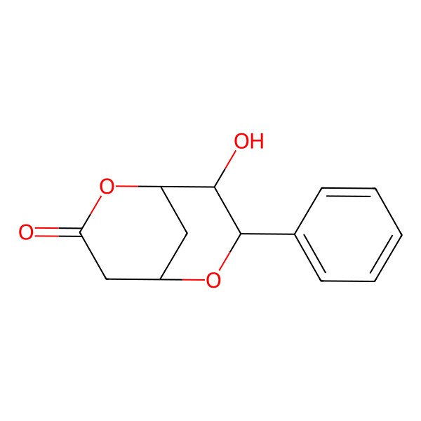 2D Structure of (1R,5R,7R,8R)-8-hydroxy-7-phenyl-2,6-dioxabicyclo[3.3.1]nonan-3-one