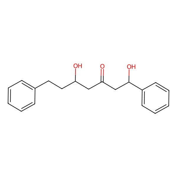 2D Structure of (1R,5S)-1,5-dihydroxy-1,7-diphenylheptan-3-one