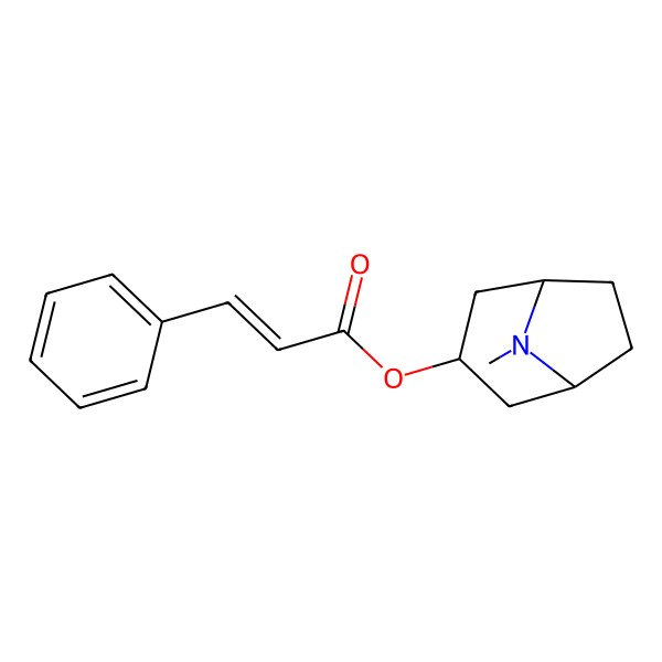 2D Structure of [(1R,5S)-8-methyl-8-azabicyclo[3.2.1]octan-3-yl] (E)-3-phenylprop-2-enoate