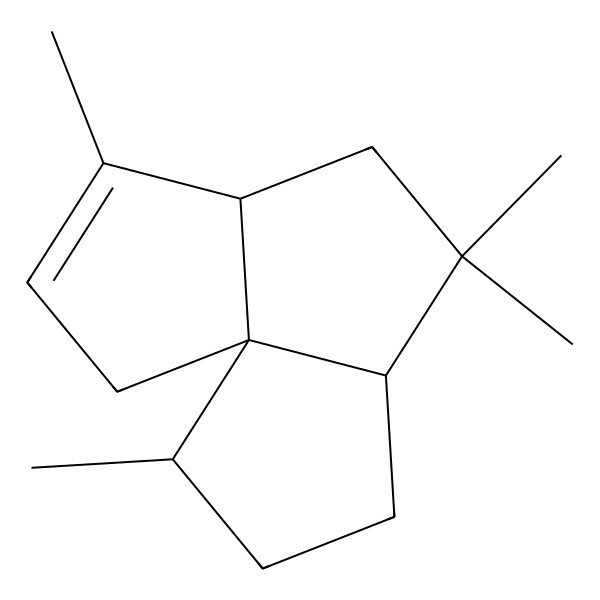 2D Structure of (1R,5S,8R,11S)-4,7,7,11-tetramethyltricyclo[6.3.0.01,5]undec-3-ene