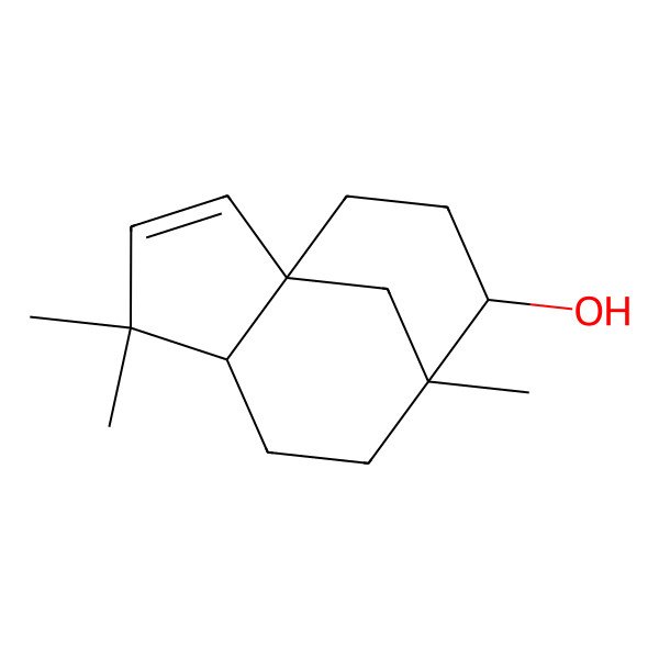 2D Structure of (1r,5s,8r,9r)-4,4,8-Trimethyltricyclo[6.3.1.0(1,5)]dodeca-2-en-9-ol
