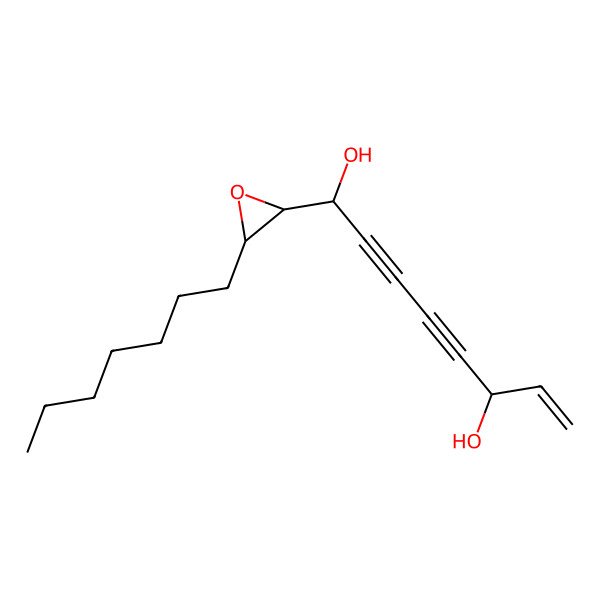 2D Structure of (1R,6R)-1-[(2R,3R)-3-heptyloxiran-2-yl]oct-7-en-2,4-diyne-1,6-diol