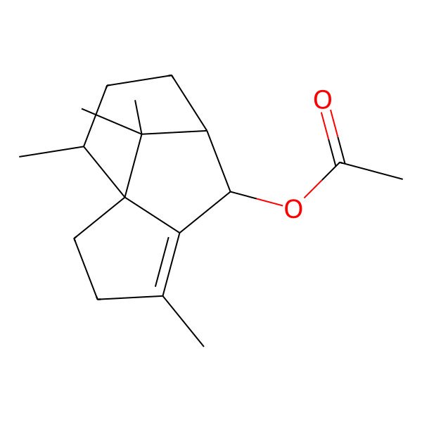 2D Structure of [(1R,6R,7S,10R)-4,10,11,11-tetramethyl-6-tricyclo[5.3.1.01,5]undec-4-enyl] acetate