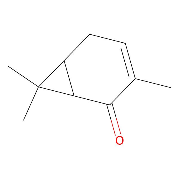 2D Structure of (1R,6S)-3,7,7-trimethylbicyclo[4.1.0]hept-3-en-2-one