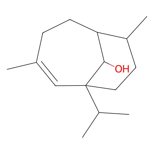 2D Structure of (1R,6S,7R,10R)-3,7-dimethyl-1-propan-2-ylbicyclo[4.3.1]dec-2-en-10-ol