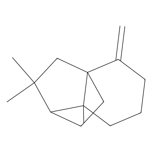 2D Structure of (1R,6S,7S)-6,8,8-trimethyl-2-methylidenetricyclo[5.2.2.01,6]undecane