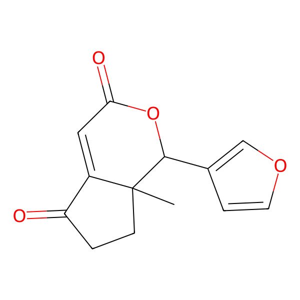 2D Structure of (1R,7aR)-1-(furan-3-yl)-7a-methyl-6,7-dihydro-1H-cyclopenta[c]pyran-3,5-dione