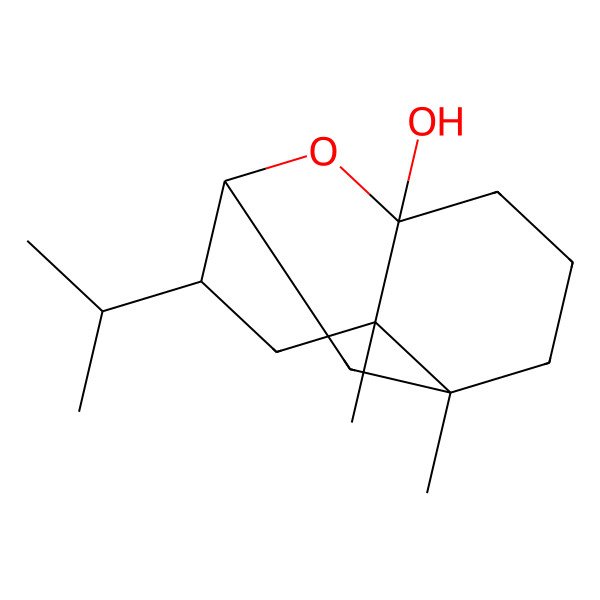 2D Structure of (1R,7S,8R,10R)-7,8-dimethyl-10-propan-2-yl-2-oxatricyclo[5.3.1.03,8]undecan-3-ol
