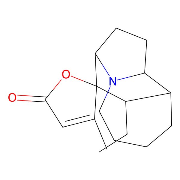 2D Structure of (1R,7S,8R,9R,10S)-8-ethyl-4'-methylspiro[2-azatricyclo[5.5.0.02,10]dodecane-9,5'-furan]-2'-one