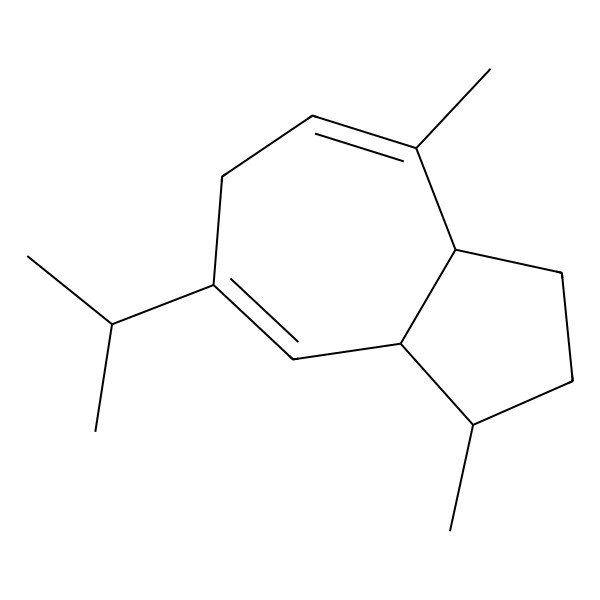 2D Structure of (1R,8aR)-1,4-dimethyl-7-propan-2-yl-1,2,3,3a,6,8a-hexahydroazulene