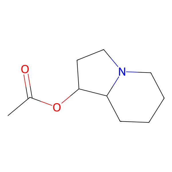 2D Structure of [(1R,8aS)-1,2,3,5,6,7,8,8a-octahydroindolizin-1-yl] acetate