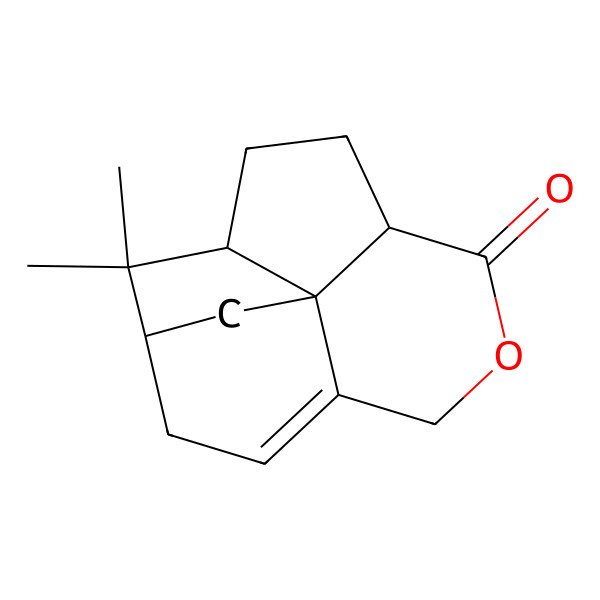 2D Structure of (1R,8R,11S,12S)-14,14-dimethyl-6-oxatetracyclo[9.2.1.04,12.08,12]tetradec-3-en-7-one