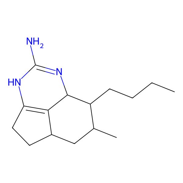 2D Structure of (1R,8S,9R,10S)-9-butyl-10-methyl-5,7-diazatricyclo[6.3.1.04,12]dodeca-4(12),6-dien-6-amine