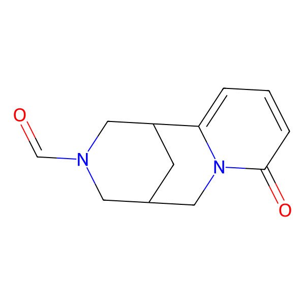 2D Structure of (1R,9R)-6-oxo-7,11-diazatricyclo[7.3.1.02,7]trideca-2,4-diene-11-carbaldehyde