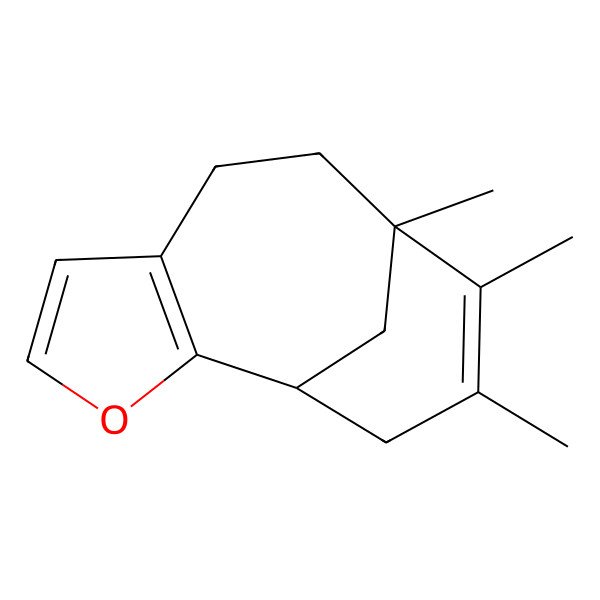 2D Structure of (1R,9R)-9,10,11-trimethyl-3-oxatricyclo[7.3.1.02,6]trideca-2(6),4,10-triene