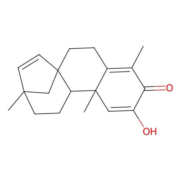 2D Structure of (1R,9R,10R,13S)-7-hydroxy-5,9,13-trimethyltetracyclo[11.2.1.01,10.04,9]hexadeca-4,7,14-trien-6-one