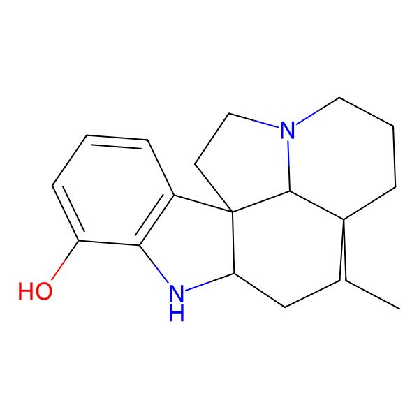 2D Structure of (1R,9R,12R,19R)-12-ethyl-8,16-diazapentacyclo[10.6.1.01,9.02,7.016,19]nonadeca-2(7),3,5-trien-6-ol