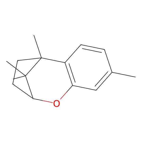 2D Structure of (1R,9S)-1,5,12,12-tetramethyl-8-oxatricyclo[7.2.1.02,7]dodeca-2(7),3,5-triene