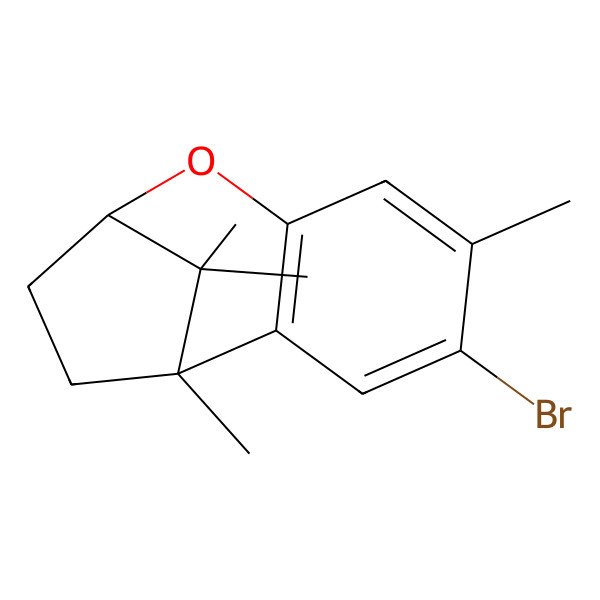 2D Structure of (1R,9S)-4-bromo-1,5,12,12-tetramethyl-8-oxatricyclo[7.2.1.02,7]dodeca-2(7),3,5-triene