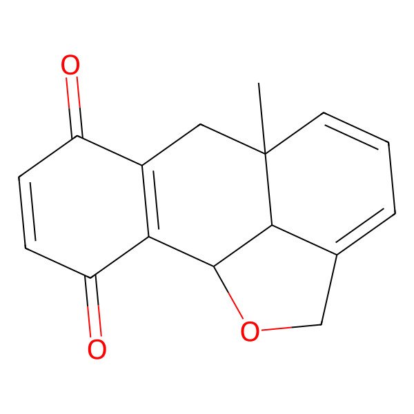 2D Structure of (1R,9S,16S)-9-methyl-15-oxatetracyclo[7.6.1.02,7.013,16]hexadeca-2(7),4,10,12-tetraene-3,6-dione