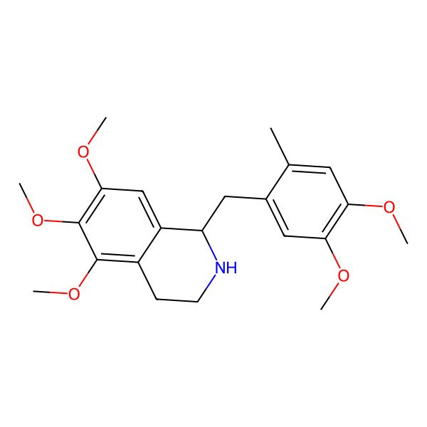 2D Structure of (1S)-1-[(4,5-dimethoxy-2-methylphenyl)methyl]-5,6,7-trimethoxy-1,2,3,4-tetrahydroisoquinoline