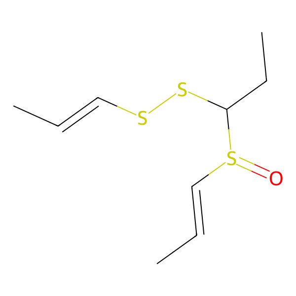 2D Structure of (1S)-1-[[(E)-prop-1-enyl]disulfanyl]-1-[(R)-[(E)-prop-1-enyl]sulfinyl]propane