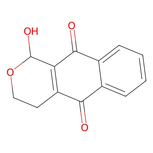 2D Structure of (1S)-1-hydroxy-3,4-dihydro-1H-benzo[g]isochromene-5,10-dione
