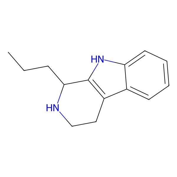 2D Structure of (1~{S})-1-propyl-2,3,4,9-tetrahydro-1~{H}-pyrido[3,4-b]indole