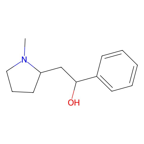 2D Structure of (1S)-2-[(2R)-1-methylpyrrolidin-2-yl]-1-phenylethanol