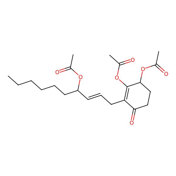 2D Structure of [(1S)-2-acetyloxy-3-[(E)-4-acetyloxydec-2-enyl]-4-oxocyclohex-2-en-1-yl] acetate