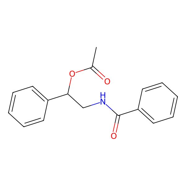 2D Structure of [(1S)-2-benzamido-1-phenylethyl] acetate