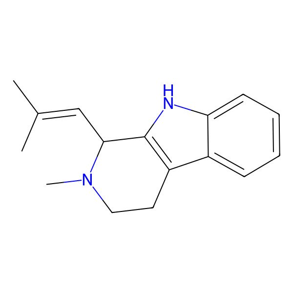 2D Structure of (1S)-2-methyl-1-(2-methylprop-1-enyl)-1,3,4,9-tetrahydropyrido[3,4-b]indole