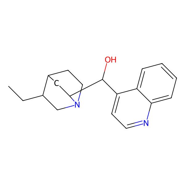 2D Structure of (1S)-((2R,4S,5R)-5-Ethylquinuclidin-2-yl)(quinolin-4-yl)methanol