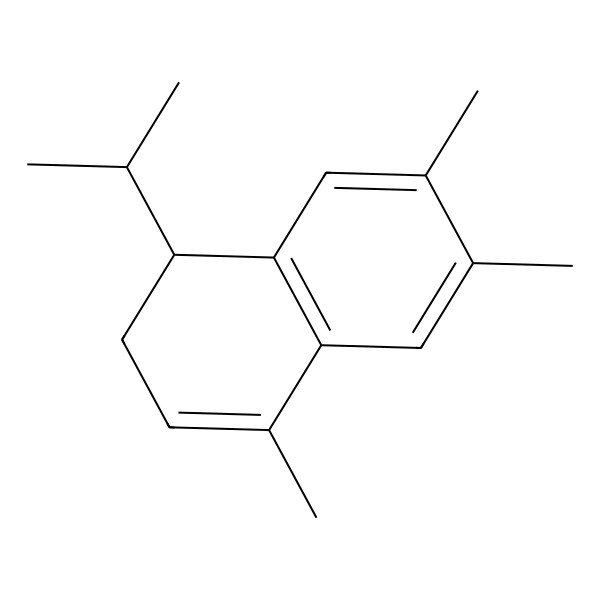 2D Structure of (1S)-4,6,7-trimethyl-1-propan-2-yl-1,2-dihydronaphthalene